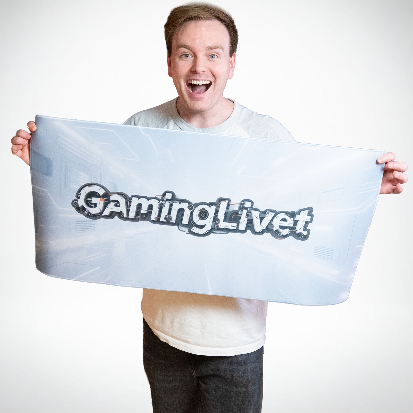 RobTheSir "White Schematic" XL Desk Mat (OBS: FORHÅNDSSALG MED SIGNATUR)