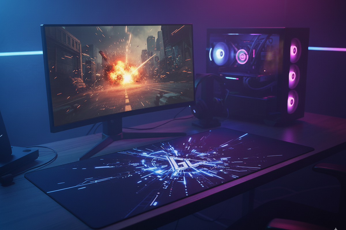 RobTheSir "Circuit Burst" XL Desk Mat (OBS: FORHÅNDSSALG MED SIGNATUR)