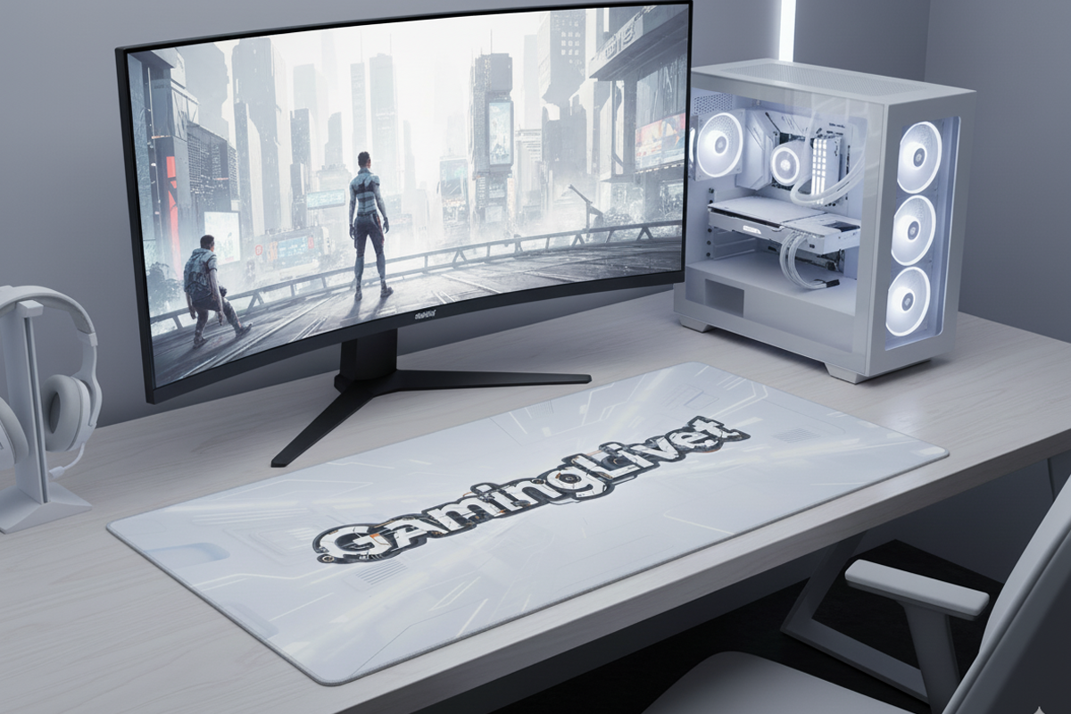 RobTheSir "White Schematic" XL Desk Mat (OBS: FORHÅNDSSALG MED SIGNATUR)